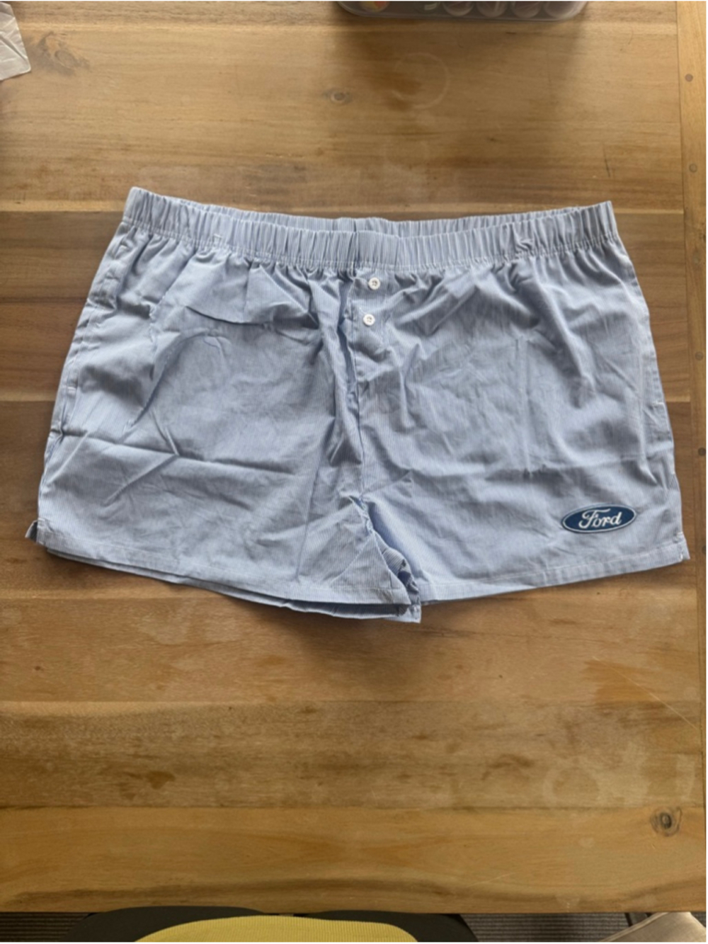 Ford Men's Blue White Striped Boxers XL